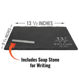 Personalized Slate Cheese Serving Board for Couples, Anniversaries, Wedding Gifts - Majestic Style
