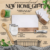Custom New Home Gift Set - Realtor Closing Gift Basket - Rectangle Stem Style