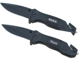 Personalized Black Rescue Tactical Pocket Knife