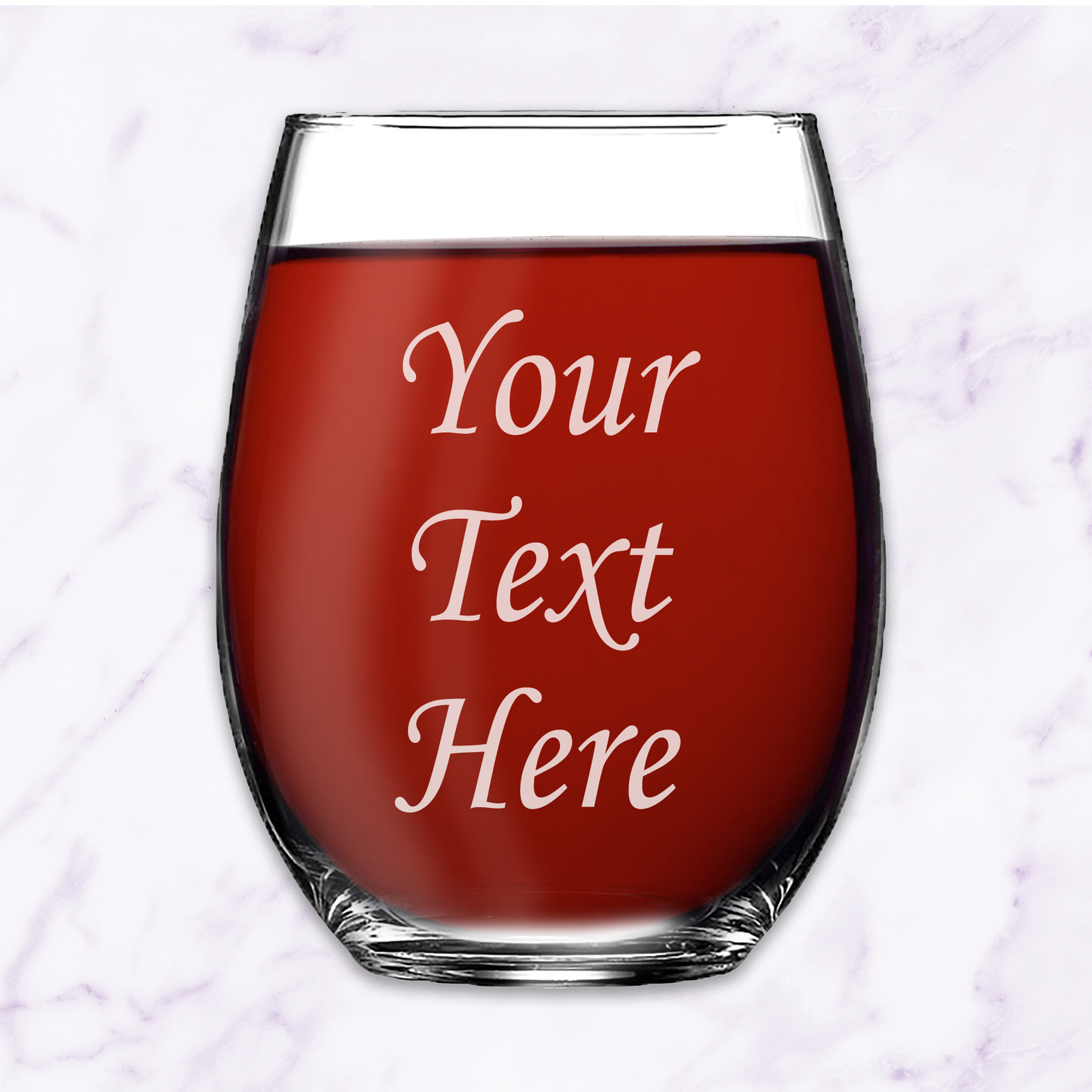 Personalised Large Wine Glass – ‘Easy Day, Rough Day’ Gift With Any Name Engraved (Made In UK)
