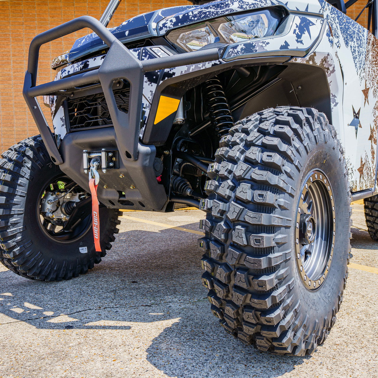 Can-Am Defender HD10 6X6 / PRO / XT +2" Forward High Clearance A-Arm Kit, rugged off-road vehicle with large tires and reinforced suspension system. - S3 Power Sports