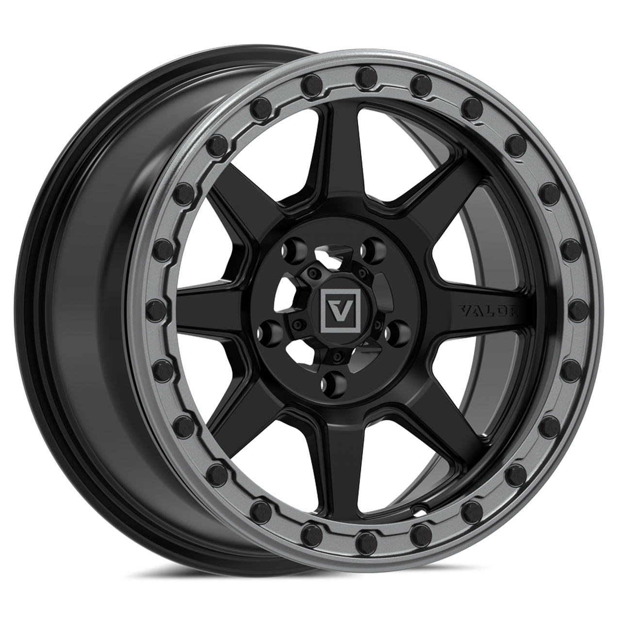 Valor Offroad V13 Satin Black UTV Beadlock Wheels