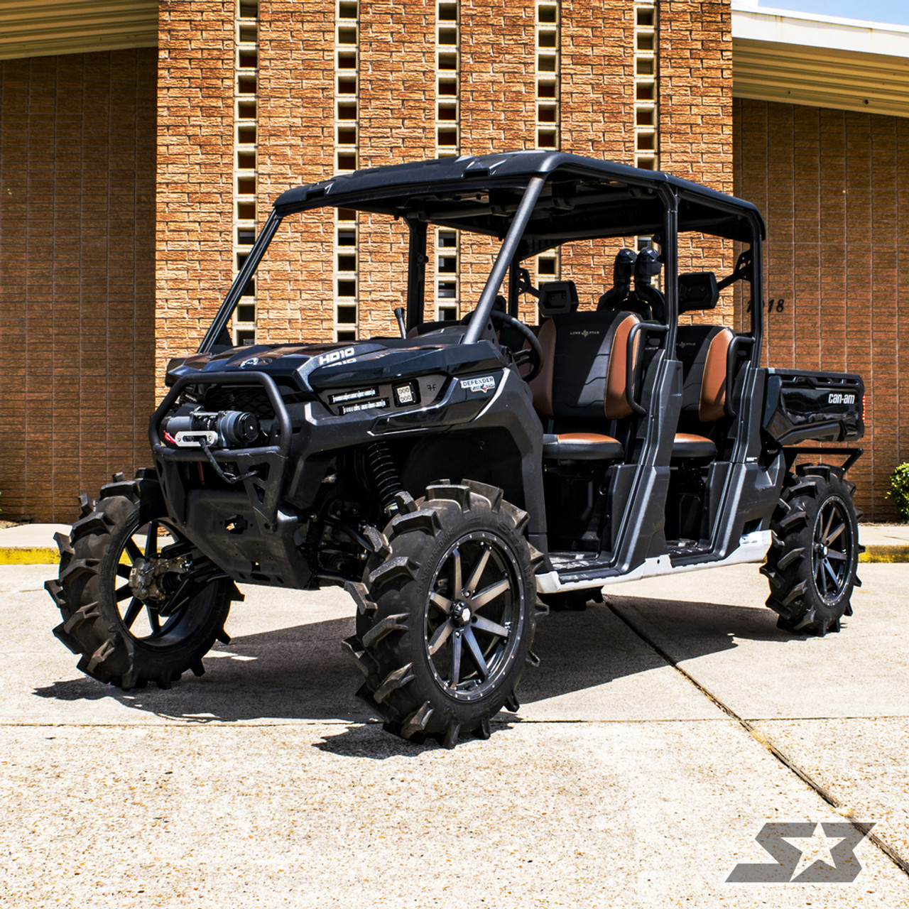 Can-Am Defender XT / XT-P / PRO / 6x6 2" Forward High Clearance A-Arm Kit, S3152-XT, Semi-Gloss Black [Scratch & Dent] - S3 Power Sports