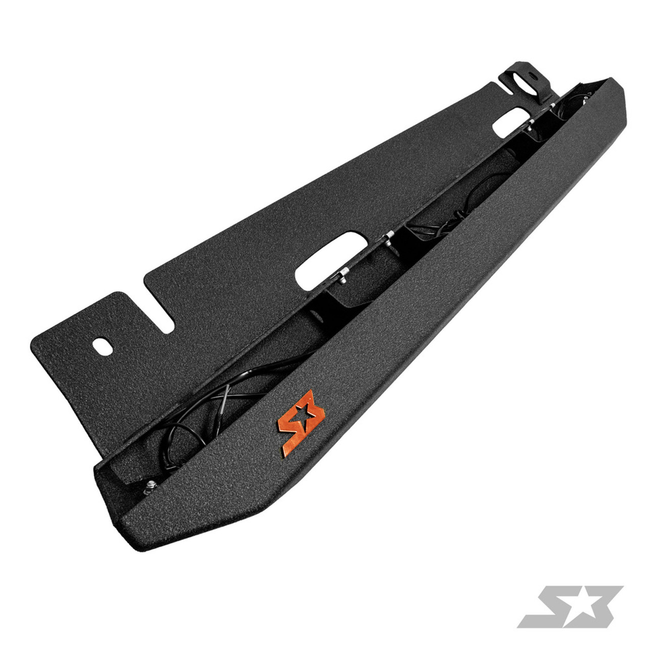 Jeep Wrangler JK "Ambush Series" Side Steps / Rock Sliders w/ Integrated LED Rock Lights - Semi-Gloss Black, S3209 [Overstock] - S3 Power Sports