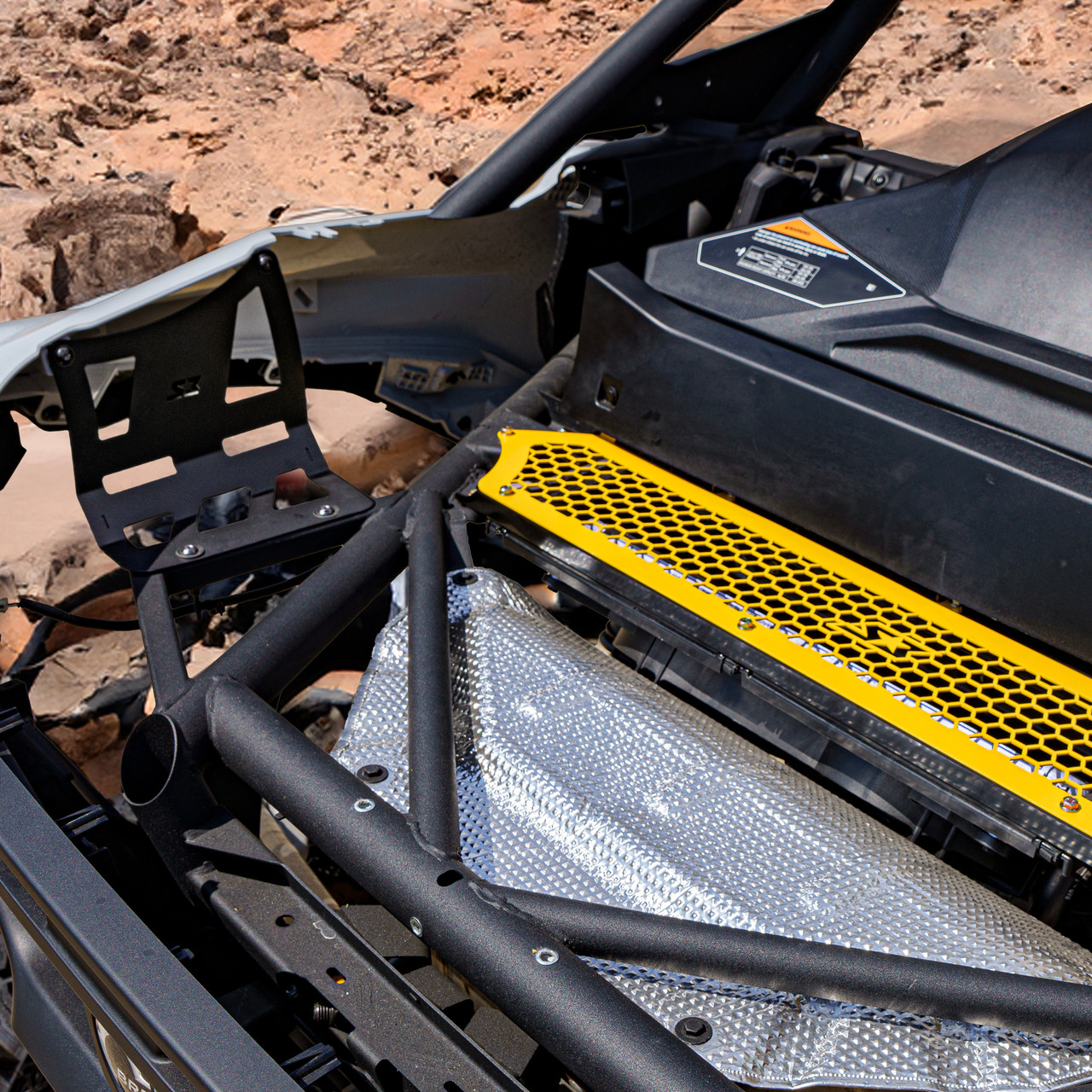 Can-Am Maverick R Bed Delete Bracket Kit - Semi-Gloss Black, S3307 [Overstock] - S3 Power Sports