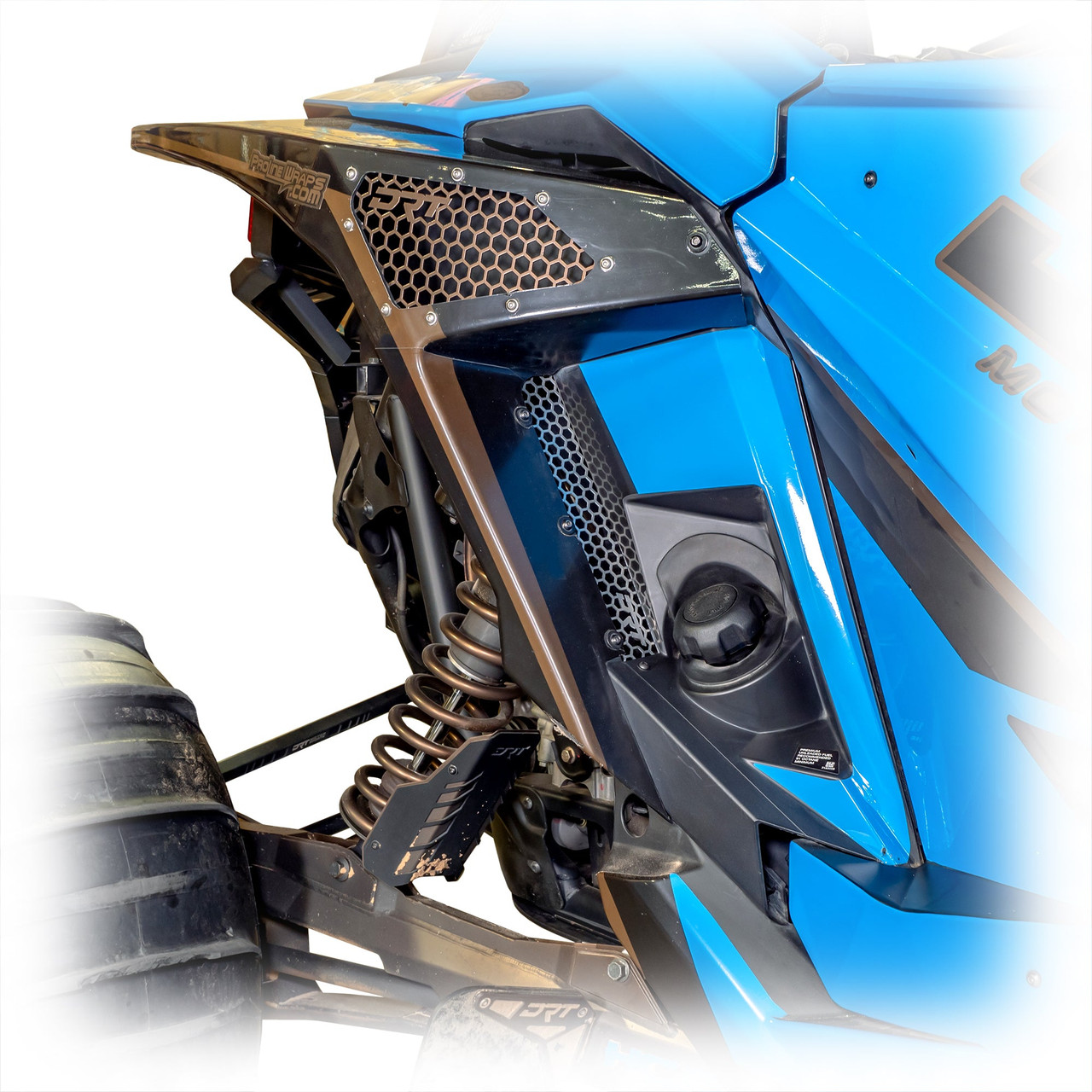 Polaris RZR Pro XP/ Pro R/Turbo R Aluminum Rear Fender Screen set - DRT Motorsports