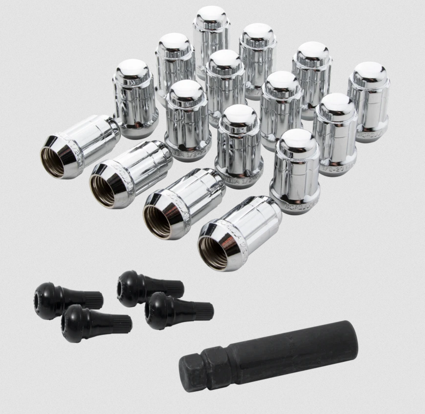 Wheel Pros Lug Nut Installation Kit, 12X1.50mm, Spline, with valves