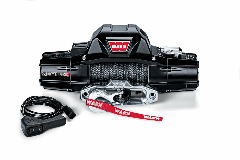 Warn ZEON 10-S Winch w/ 100 Spydura Synthetic Rope and Hawse Fairlead