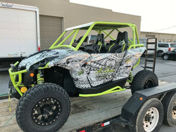 2015 Can-Am Maverick Max X ds Turbo, Black & White / Manta Green