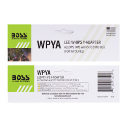 Boss Audio Systems Y Adaptor For WP Whips