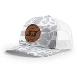 Duck Camo Leather Patch Hat - S3 Power Sports