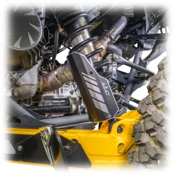Can-Am 2017+ Maverick X3/R Rear Aluminum Shock Guards - DRT Motorsports