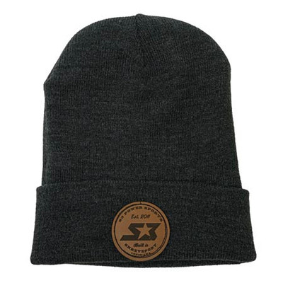 S3 Power Sports Leather Patch Beanie