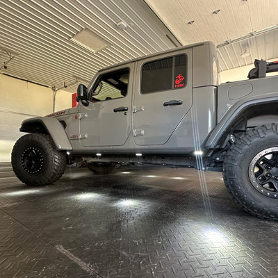 Jeep Gladiator JT "Ambush Series" Side Steps / Rock Sliders w/ Integrated LED Rock Lights - S3 Power Sports Jeep Gladiator JT "Ambush Series" Side Steps / Rock Sliders w/ Integrated LED Rock Lights - S3 Power Sports