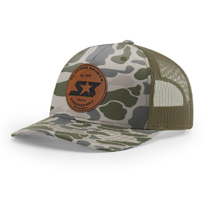 S3 Power Sports Duck Camo Leather Patch Hat