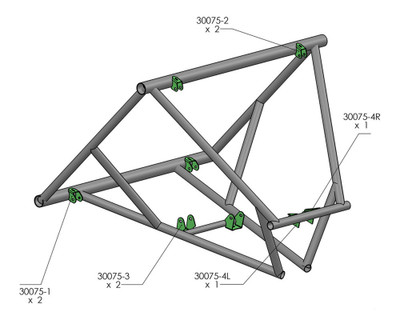 S3 Power Sports Can-Am Maverick X3 Powertrain / Rear Suspension Mount Weld-In Gusset Kit S3 Power Sports Can-Am Maverick X3 Powertrain / Rear Suspension Mount Weld-In Gusset Kit