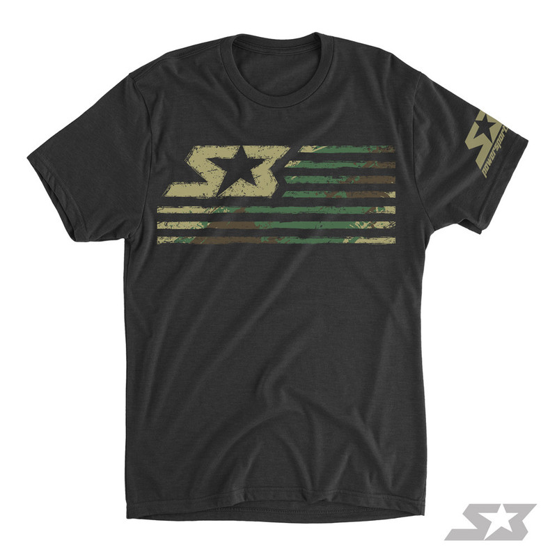 S3 Power Sports S3 Nation Liber-tee Camo Logo T-Shirt S3 Power Sports S3 Nation Liber-tee Camo Logo T-Shirt