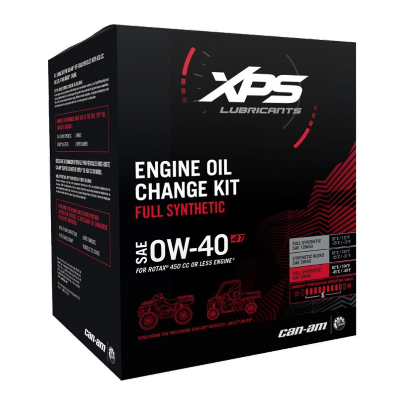 XPS 4T 0W-40 Synthetic Oil Change Kit for Rotax 450cc or Less Engine XPS 4T 0W-40 Synthetic Oil Change Kit for Rotax 450cc or Less Engine