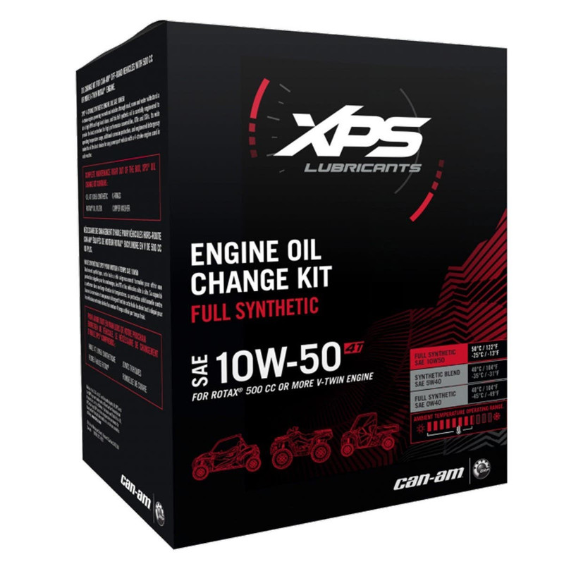 XPS 4T 10W-50 Synthetic Oil Change Kit for Rotax 500cc or More V-Twin Engine XPS 4T 10W-50 Synthetic Oil Change Kit for Rotax 500cc or More V-Twin Engine
