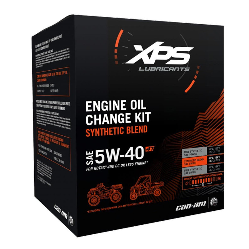 XPS 4T 5W-40 Synthetic Blend Oil Change Kit for Rotax 450cc or Less Engine XPS 4T 5W-40 Synthetic Blend Oil Change Kit for Rotax 450cc or Less Engine