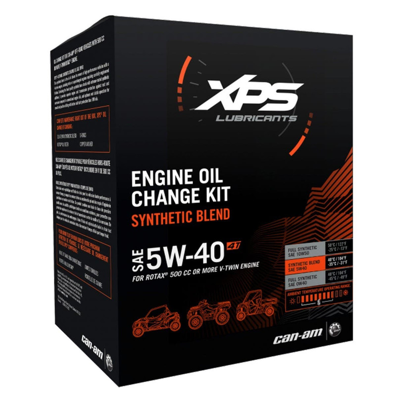 XPS 4T 5W-40 Synthetic Blend Oil Change Kit for Rotax 500cc or More V-Twin Engine XPS 4T 5W-40 Synthetic Blend Oil Change Kit for Rotax 500cc or More V-Twin Engine
