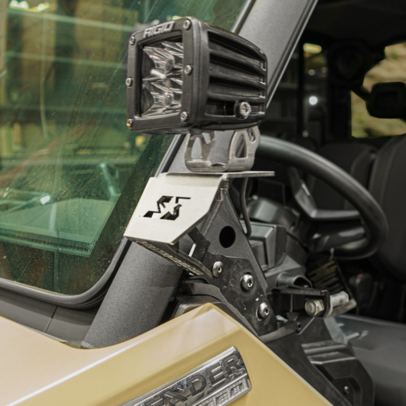 Can-Am Defender A Pillar Light Brackets - S3 Power Sports