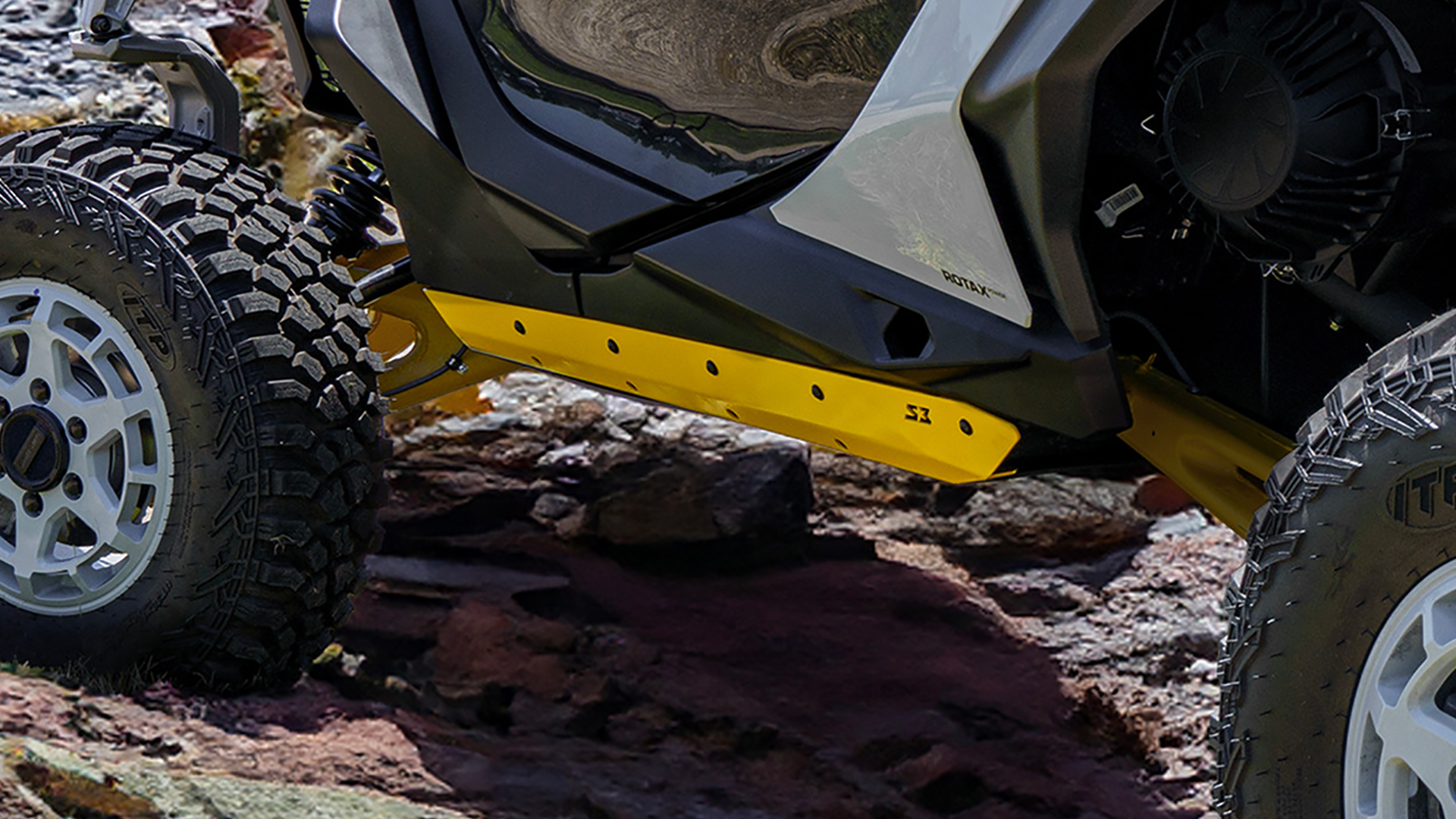 Combined Nerf Bars Rock Sliders For Can-Am Maverick R 2024+, Steel Tree