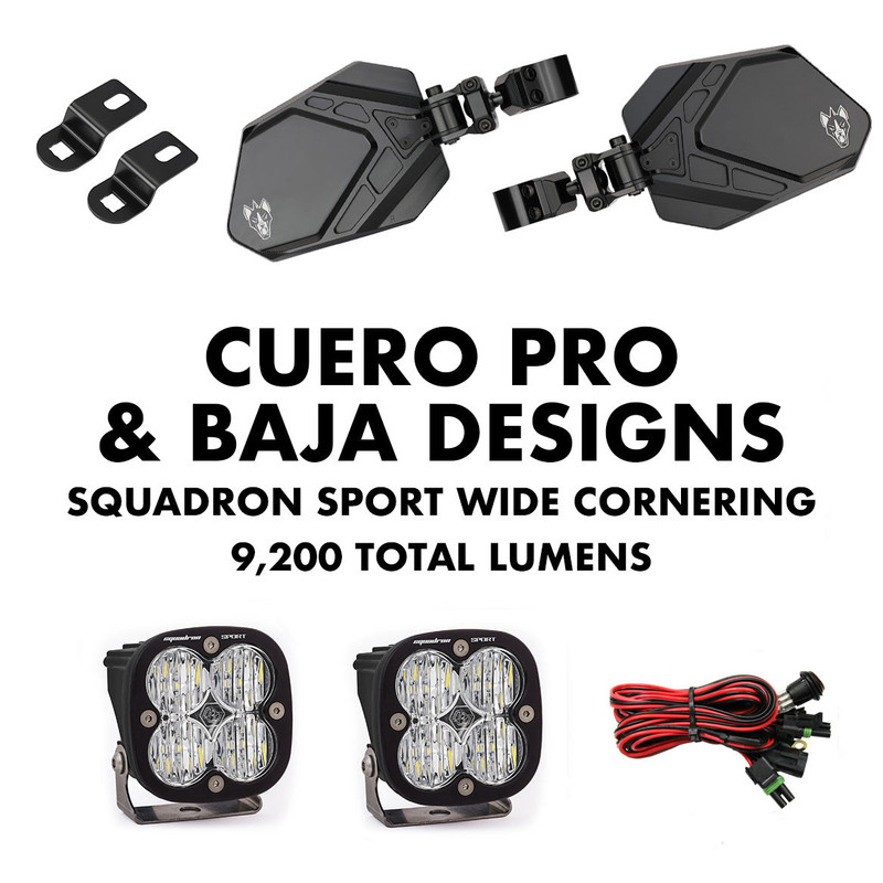 Cuero Pro Mirror Light Combo In Black | Chupacabra Offroad | S3
