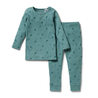 Little Leaf Ogranic Rib Long Sleeve Pyjamas