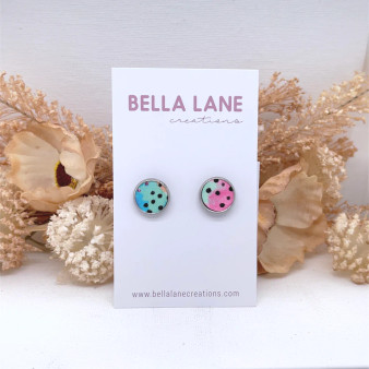 Splash of Colour 12mm Silver Stud