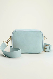 Canvas Crossbody Bag - Pale Blue