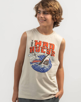 Surfer Shark Youth Muscle Tank