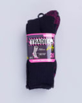 Tradie Lady 2pk Cotton Crew Socks