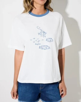 Fish Raglan Tee Shirt