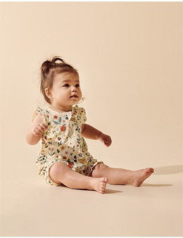Summer Garden Organic Ruffle Zipsuit