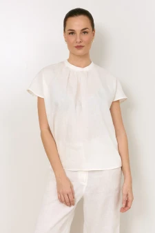 Alice Dolman Short Sleeve Linen Top