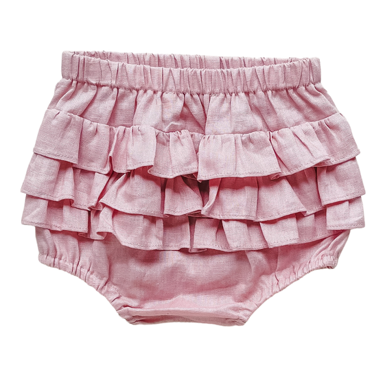 Peony Linen Ruffle Bum Bloomers