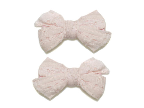 Broderie Anglaise Bow Clips