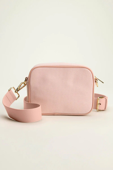 Canvas Crossbody Bag - Pale Pink