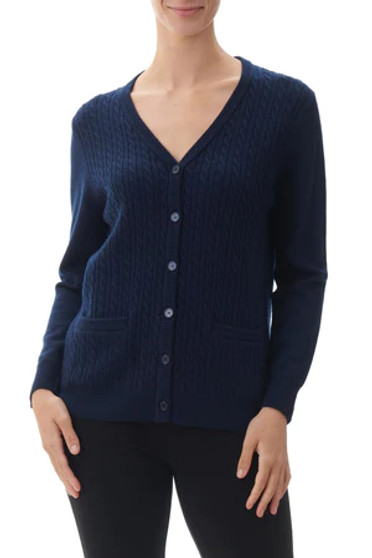 V Neck Cable Cardi