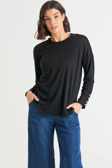 Malika Ribbed Long Sleeve Tee