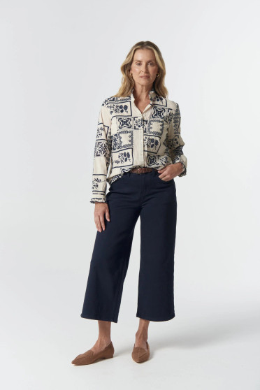 Wattle Frill Cotton Shirt