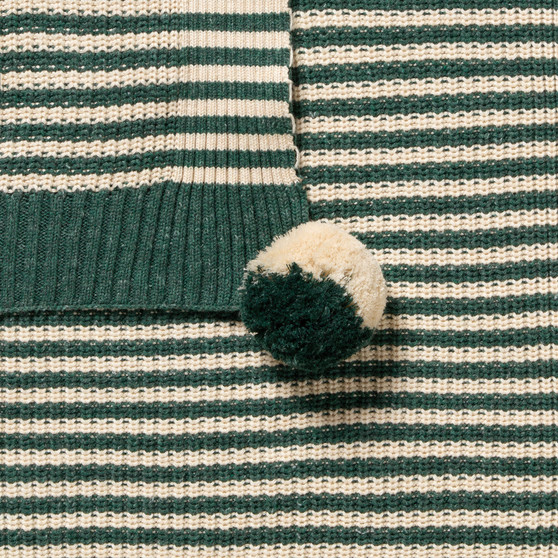 Organic Knitted Striped Blanket