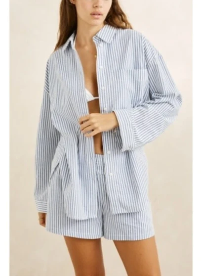 Vista Stripe Oversized Shirt