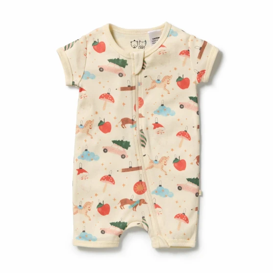 Deck The Halls Organic Rib Boyleg Zipsuit - Deck The Halls