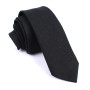 Black Linen Skinny Tie