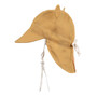 'Roamer' Baby Hat Reversible Teddy Flap Sun Hat - Maize/Flax