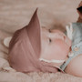 'Roamer' Baby Reversible Teddy Flap Sun Hat - Rosa/Flax