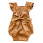 Caramel Linen Vintage Romper