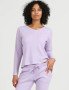 Super Soft Waffle V-Neck LS Top